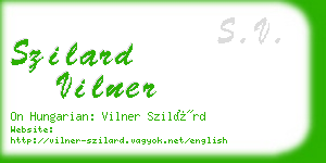 szilard vilner business card